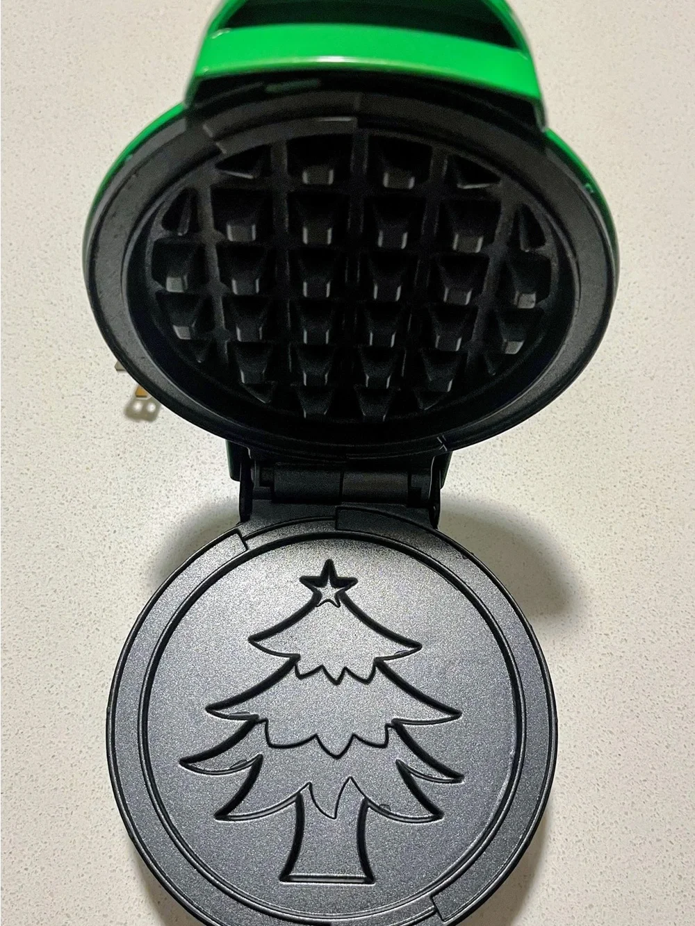 Dash Green Christmas Tree Mini Waffle Maker